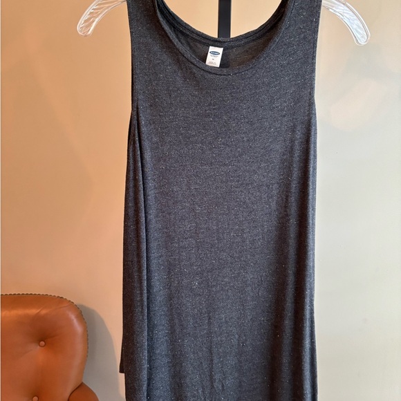 3 Old Navy, Navy/Cream/Grey Relaxed Swing Womens Tank Tops With Sparkle Fabric - Picture 5 of 9